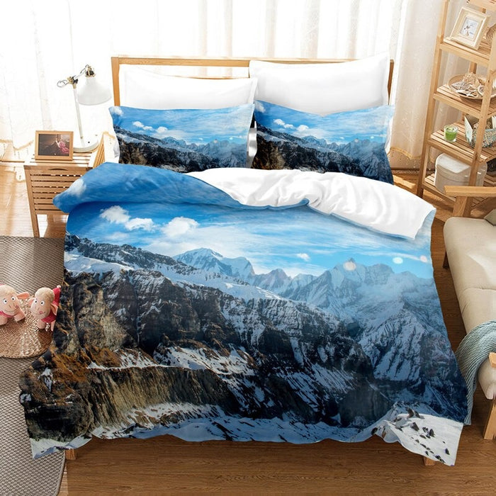 Fashion Landscape Scenery Horse Duvet Cover Set