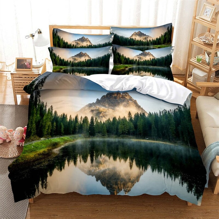 Fashion Landscape Scenery Horse Duvet Cover Set