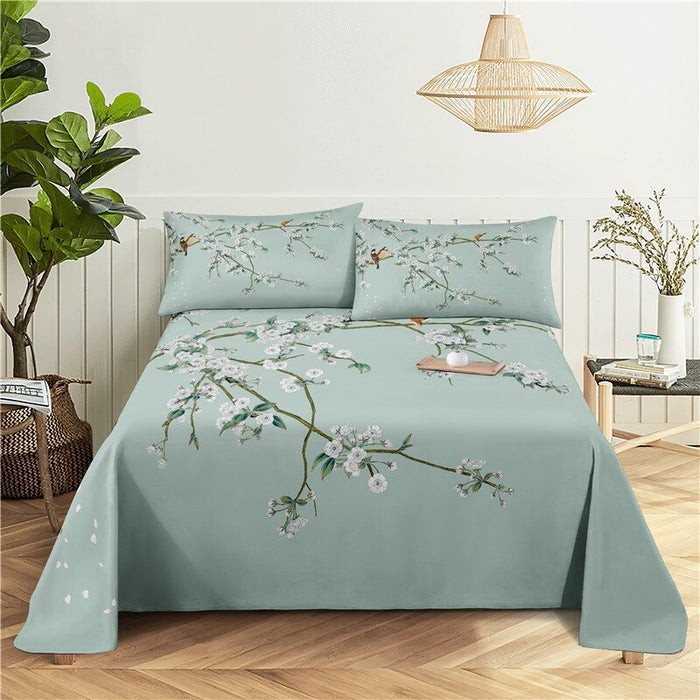 Abstract Flower Branches Print Bedding Set