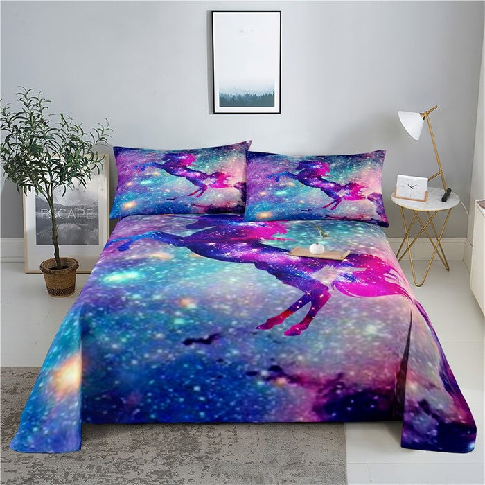 Printed Cartoon Animals Bedding Set