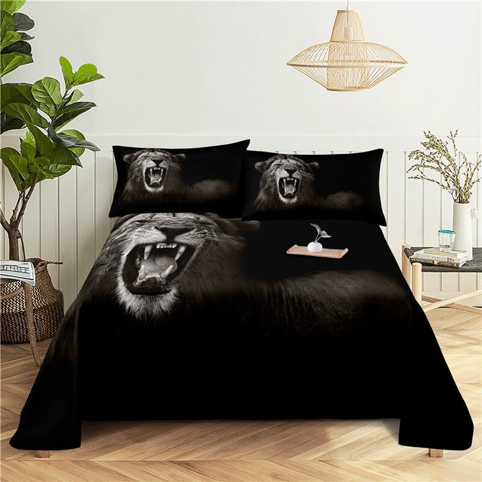 Printed Roaring Lion Bedding Set