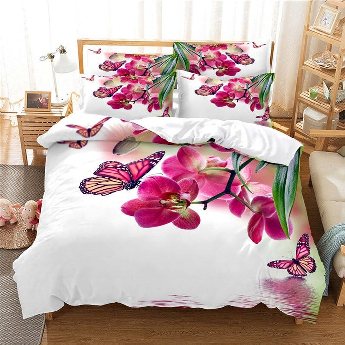 Butterfly Printed Bedding Cover Set