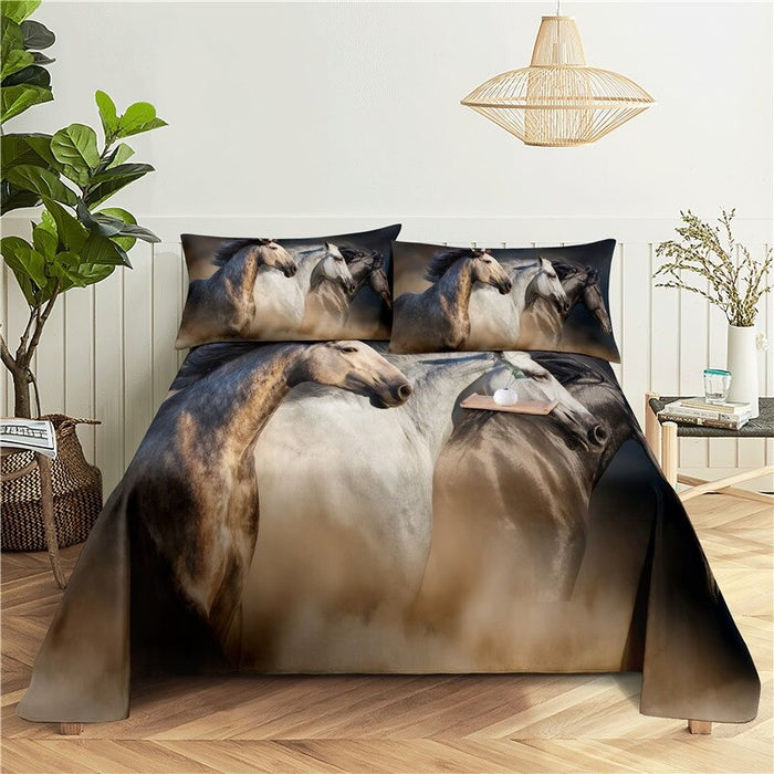 Printed Horse Bedding Set