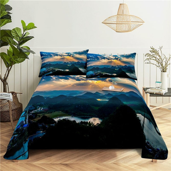 Sun Rise Scenery Bedding Set