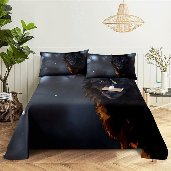 Wolves Print Bedding Set