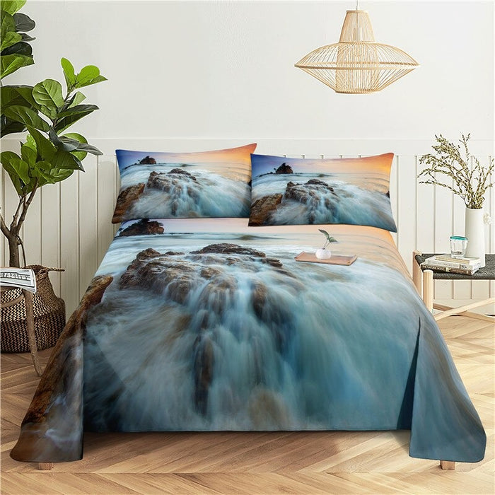 Marine Reef Bed Flat Bedding Set