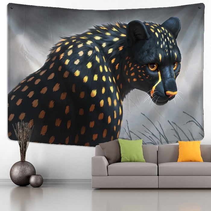 Leopard Animal Illustration Tapestry Wall Hanging Tapis Cloth
