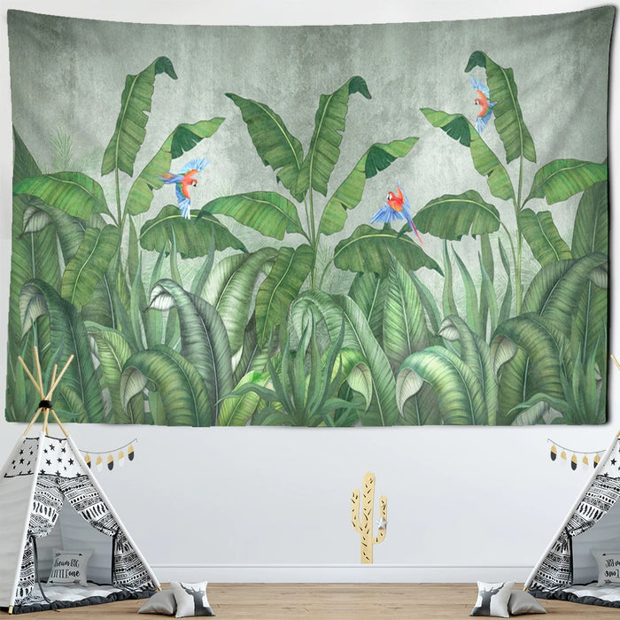 Animals Tropical Plants Tapestry Wall Hanging Tapis Cloth