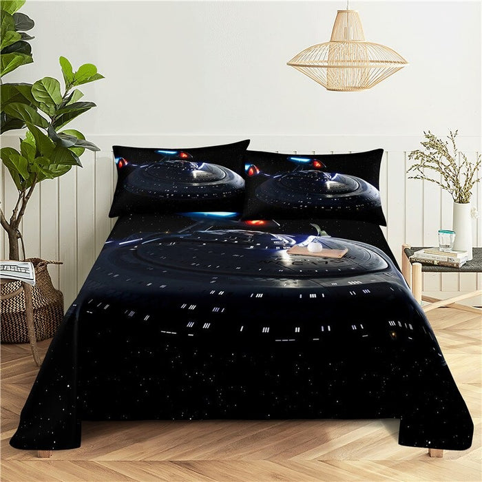 Spacecraft Printed Bedding Set