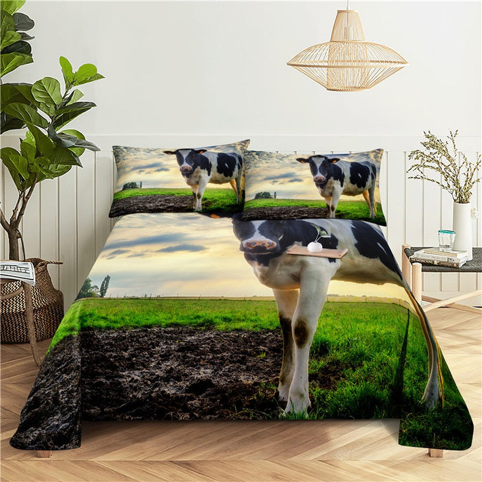 Cow Digital Print Bedding Set