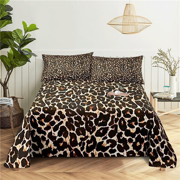 Camouflage And Pattern Color Printed Bed Flat Bedding Set