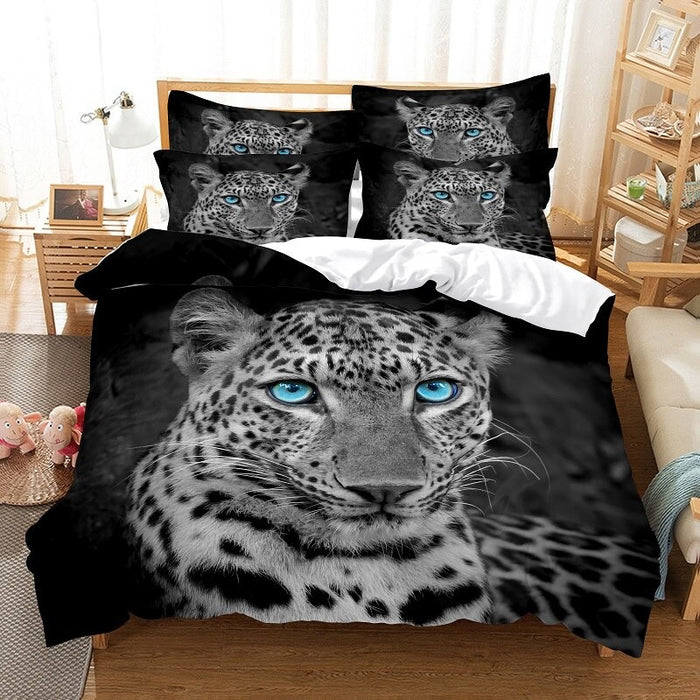 Leopard Printing Duvet Cover Bedding Set