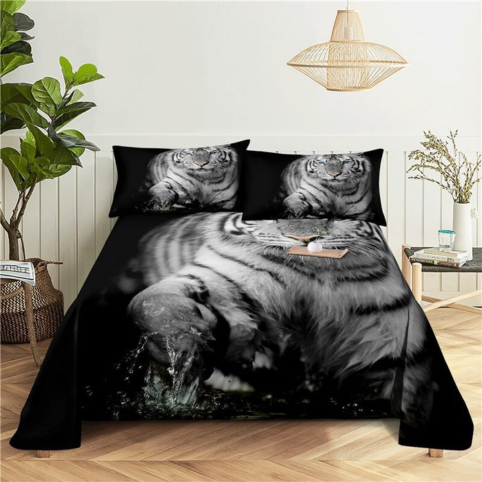 Tiger Printed Bedding Set