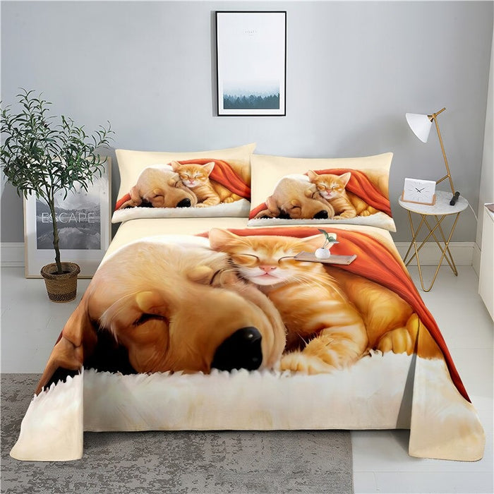 Trendy Dog Print Bedding Set