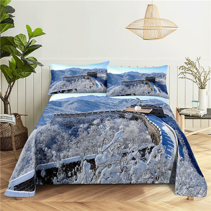 Imperial Palace Print Bed Flat Bedding Set