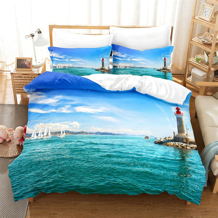 Scenery Pattern Bedding & Bed Comforter Cover Set