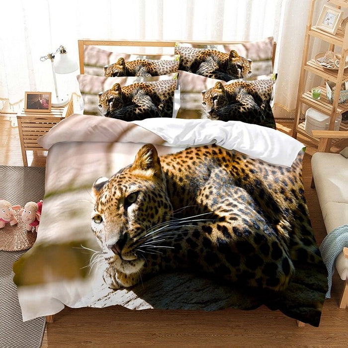 Wild Cheetah Print Duvet Cover Set