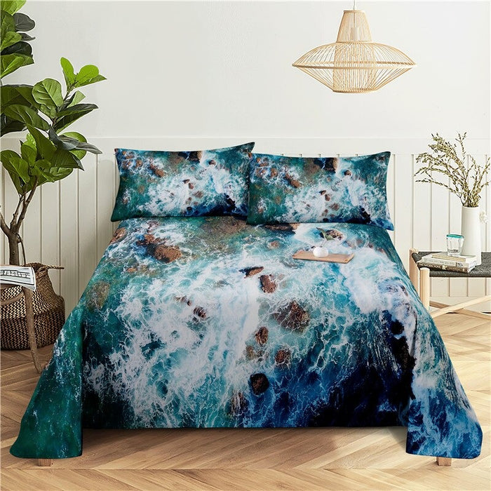 Marine Reef Bed Flat Bedding Set