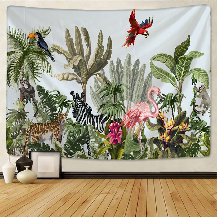 Birds And Animals Tapestry Wall Hanging Tapis Cloth