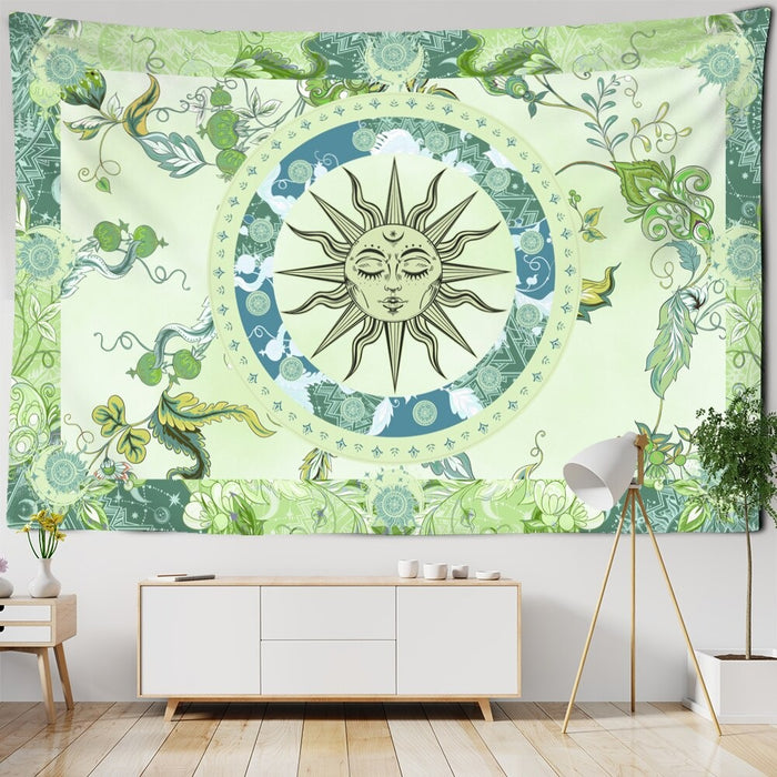Burning Sun Tapestry Wall Hanging Tapis Cloth