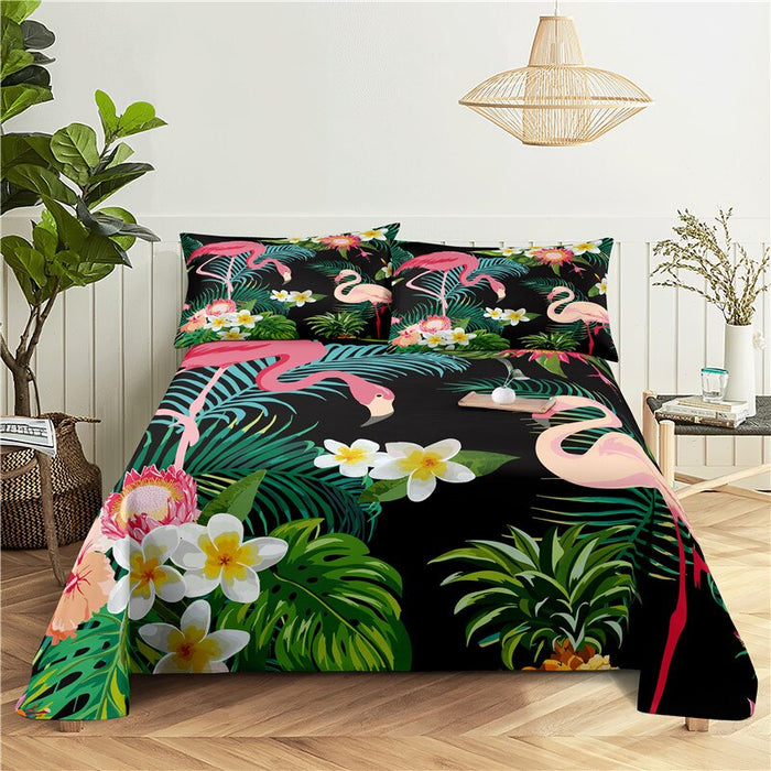 Cartoon Colored Print Bedding Set