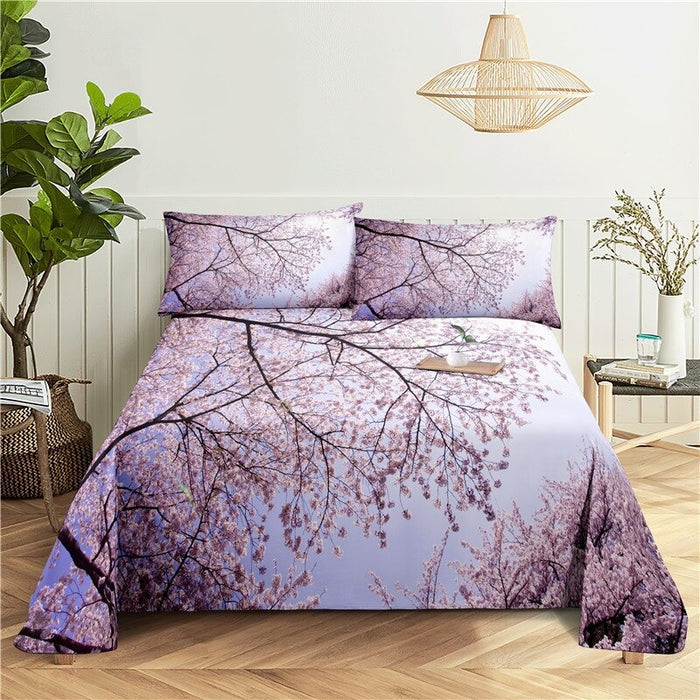 Cherry Blossoms Printed Bedding Set