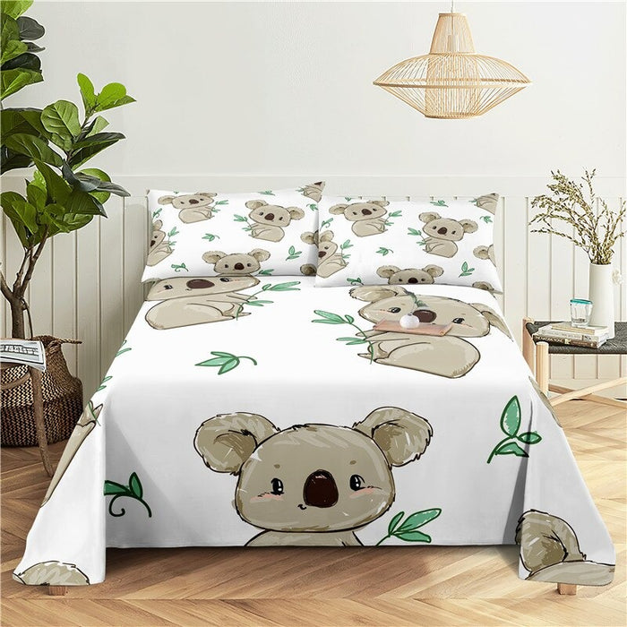 Cartoon Animal Print Bedding Set