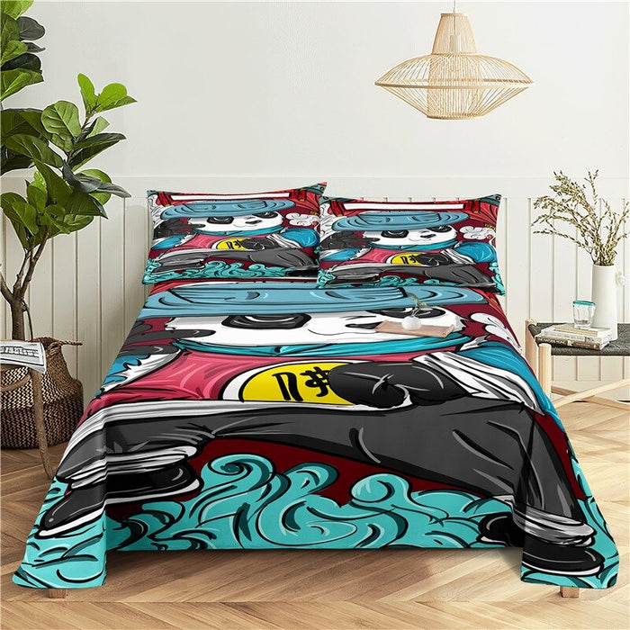 Printed Landscape Painting Bedding Set