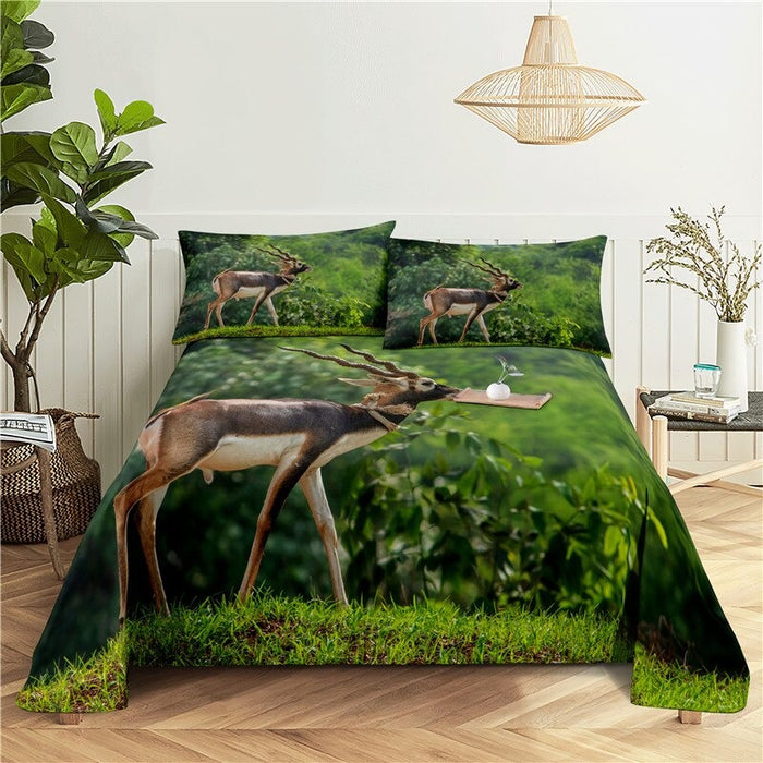 Printed Elk Bedding Cover Set