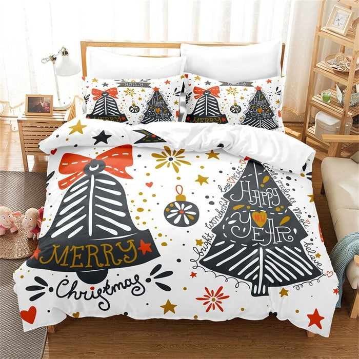 Santa Claus Print Cover Bedding Set