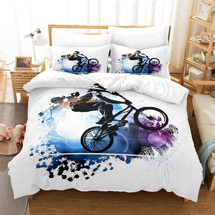Bicycle Print Bedding Cover Set