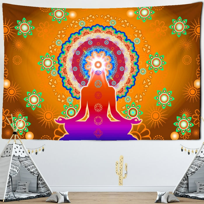 Meditation Theme Tapestry Wall Hanging Tapis Cloth