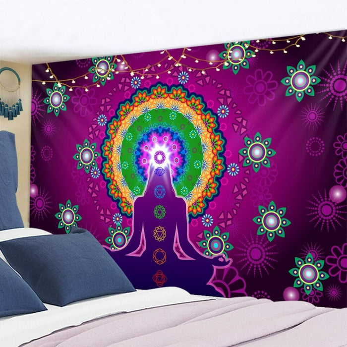 Indian Spiritual Design Tapestry Wall Hanging Tapis Cloth