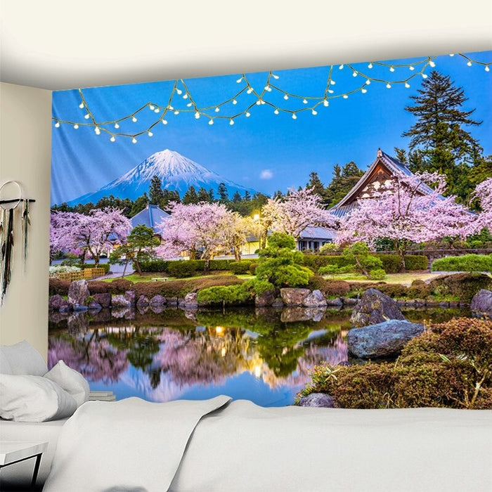 Japanese Landscape Tapestry Wall Hanging Tapis Cloth
