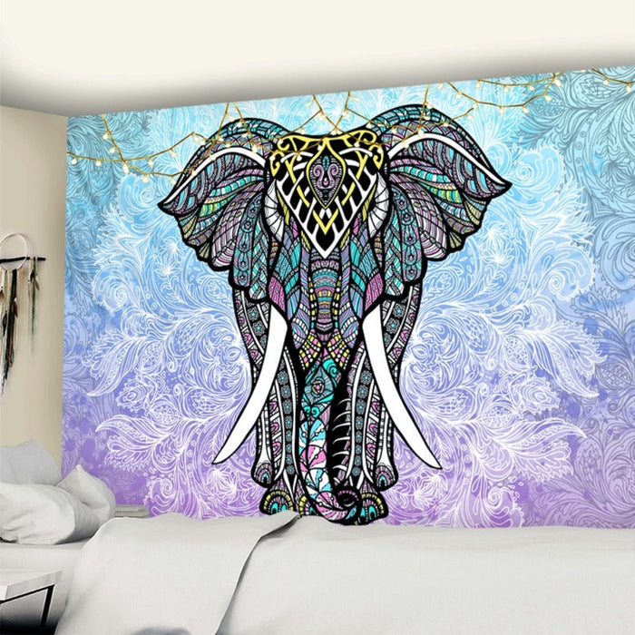 Indian Style Elephant Tapestry Wall Hanging Tapis Cloth