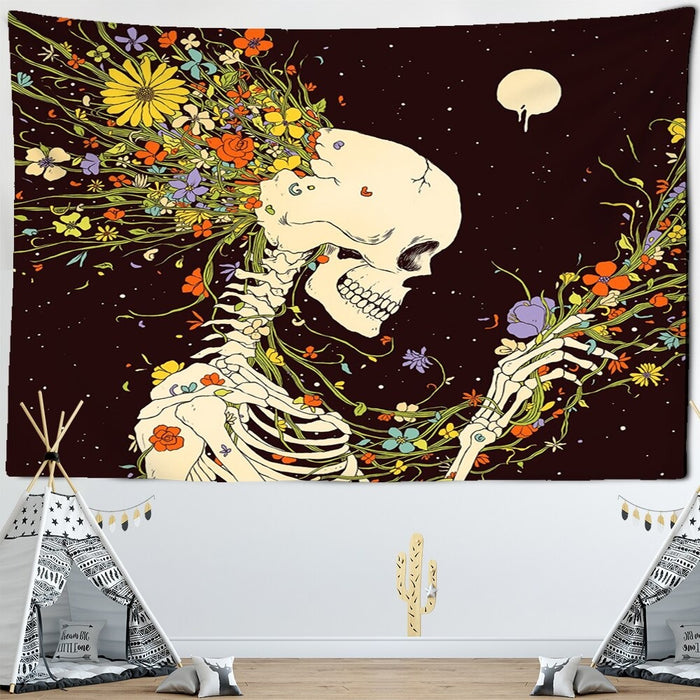 Nordic Style Skull Astronaut Tapestry Wall Hanging Tapis Cloth