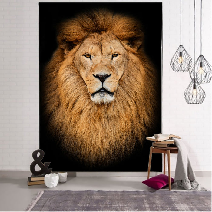 Lion Face Tapestry Wall Hanging Tapis Cloth