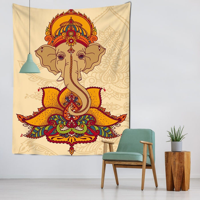 God Ganesh Tapestry Wall Hanging Tapis Cloth