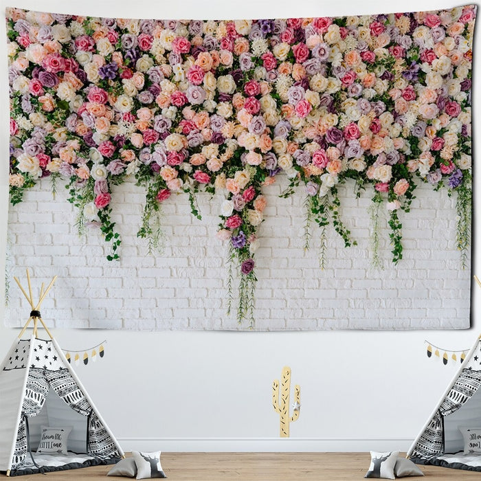 Beautiful Flowers Tapestry Wall Hanging Tapis Cloth