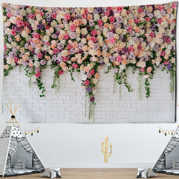 Flowers Tapestry Wall Hanging Tapis Cloth