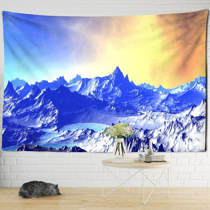 Colorful Nature Landscape Painting Tapestry Wall Hanging Tapis Cloth