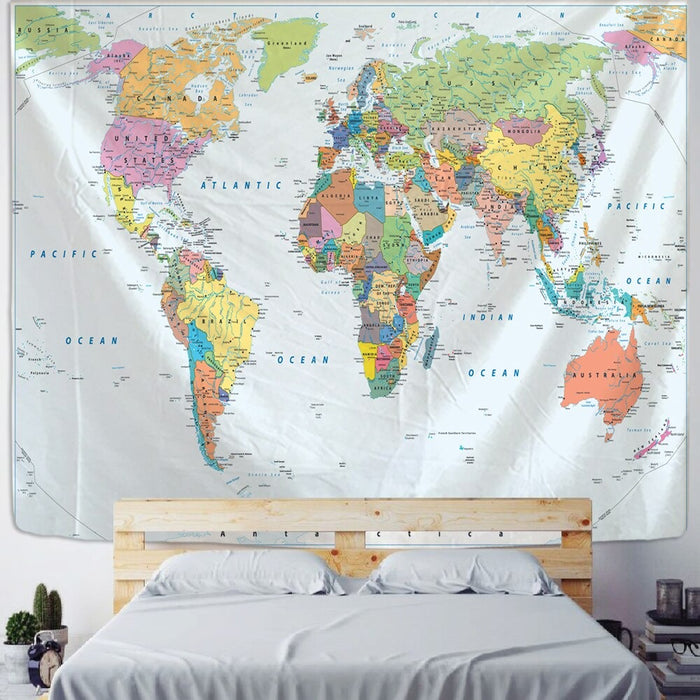High-Definition Map Tapestry Wall Hanging Tapis Cloth