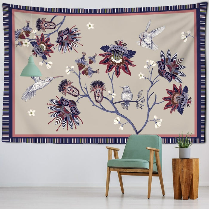 Wall Plants and Flowers Tapestry Wall Hanging Tapis Cloth