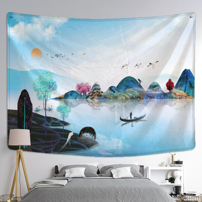 Lite Painting Tapestry Wall Hanging Tapis Cloth