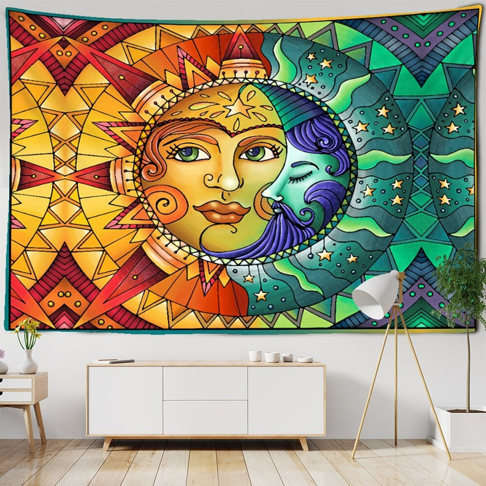 Psychedelic Colorful Tarot Tapestry Wall Hanging Tapis Cloth