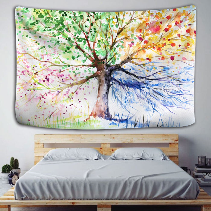 Colorful Tree Tapestry Wall Hanging Tapis Cloth
