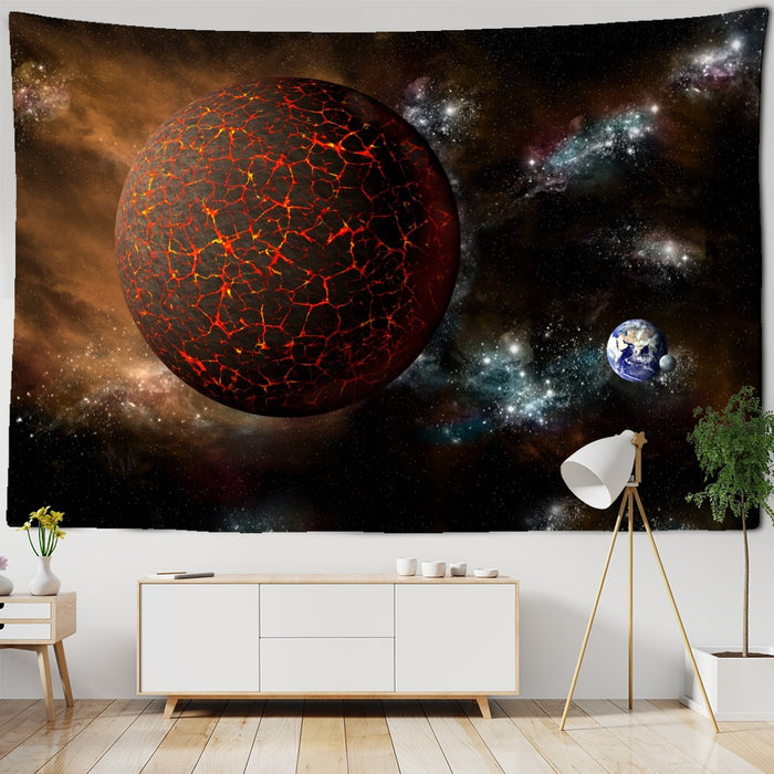 Cosmic Mysterious Planet Tapestry Wall Hanging Tapis Cloth