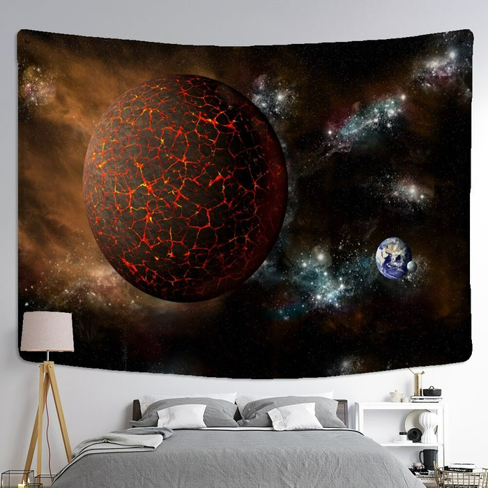 Mysterious Planet Tapestry Wall Hanging Tapis Cloth