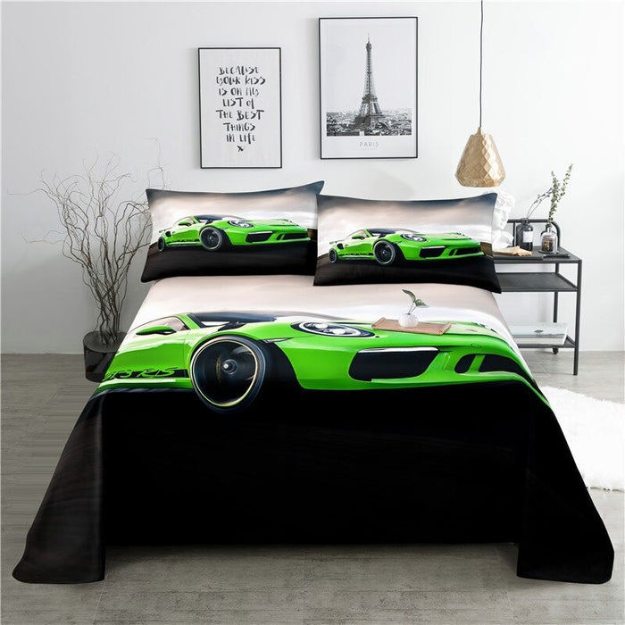 Sports Car Printed Bedding Set