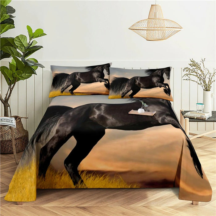 Printed Horse Bedding Set